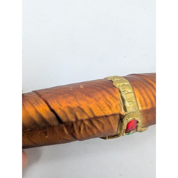 Old world Christmas Ornament 'The Cigar" with tag 5.25" glass hanging tree - Picture 3 of 14